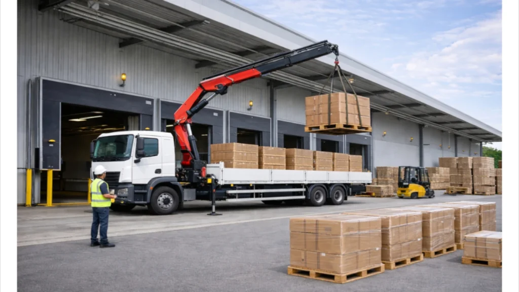 Loading Unloading Crane Truck Mounted Crane Applications | china-specialtruck.com