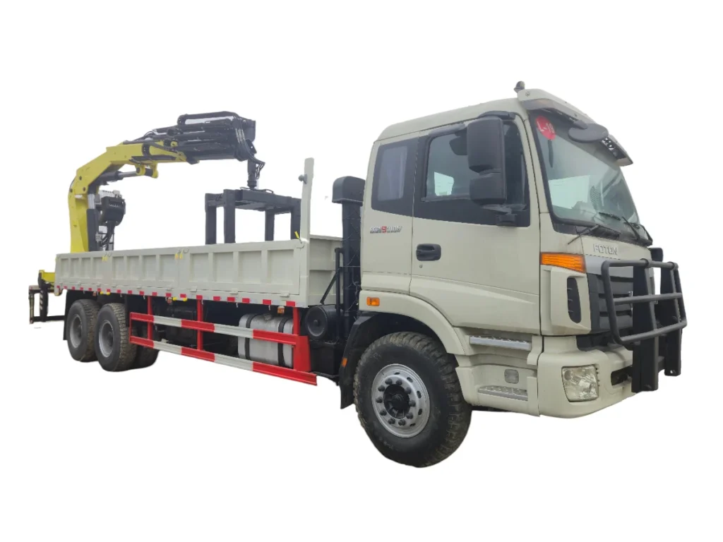 FOTON 6x4 XCMG 8 Ton Knuckle Boom Truck Mounted Crane with Brick Grab