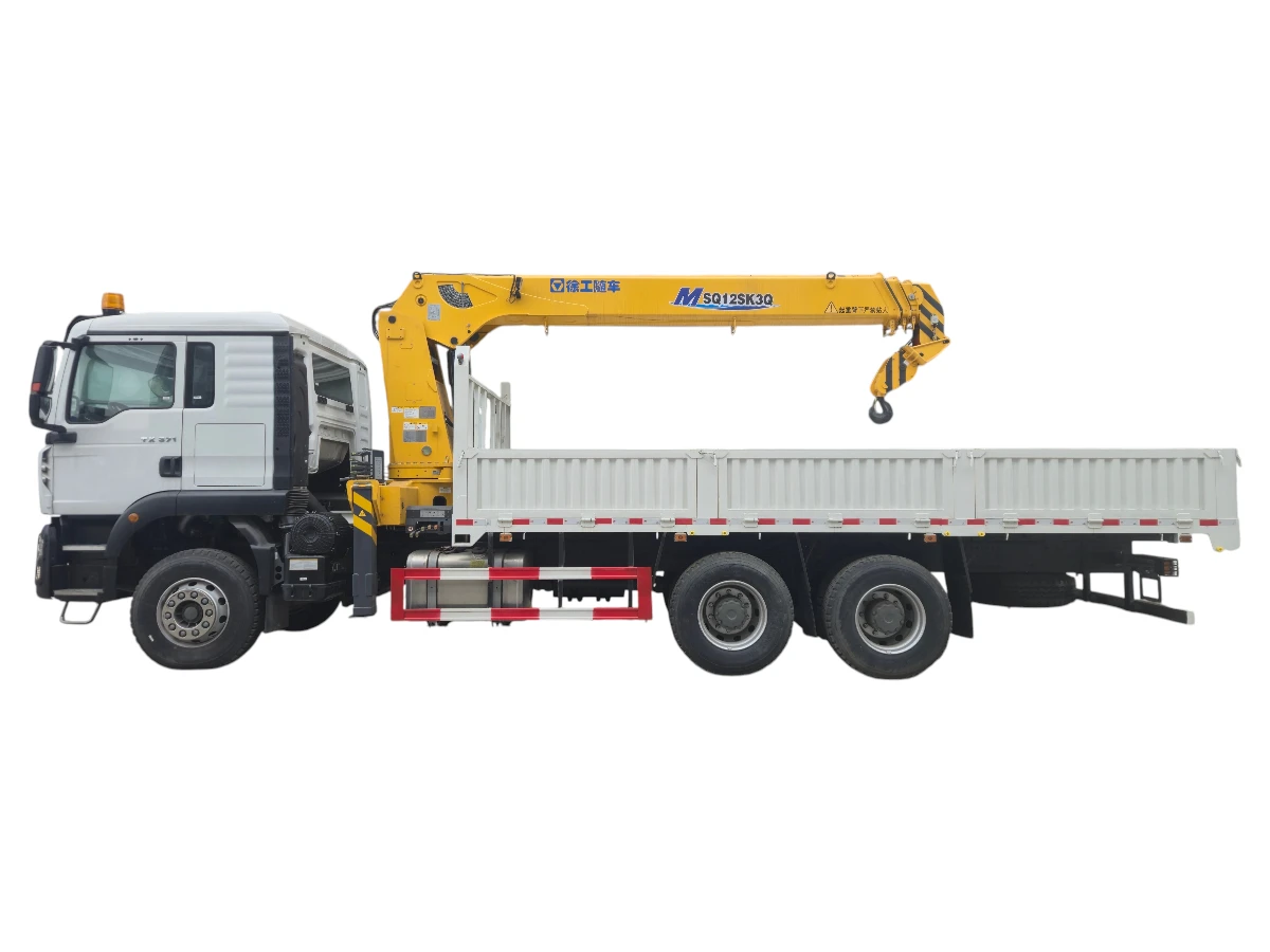 HOWO 6x4 XCMG 12 Ton Straight Boom Truck Mounted Crane